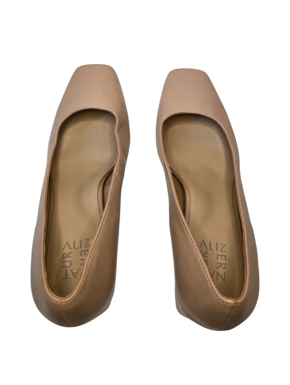 Naturalizer Size 9.5 Karina Square Toe Pumps in Gingersnap Leather Colorway